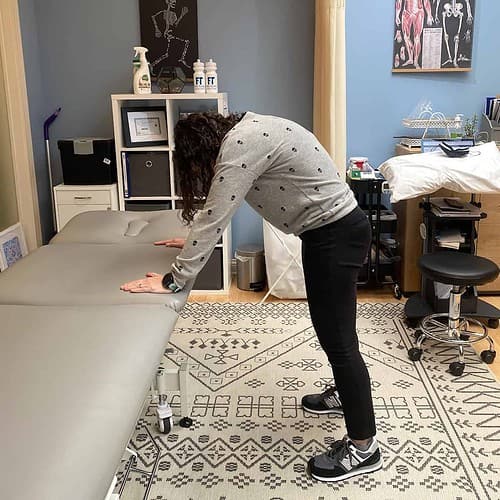 Starting position for Cat Cow stretch